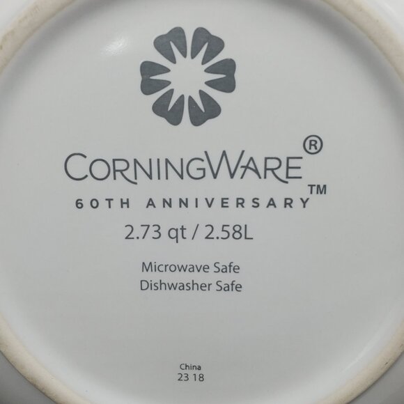 Corningware Blue Cornflower 2.75 Qt 60th Anniversary Mixing Bowl Serving Bowl - Picture 9 of 10